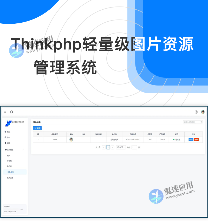 Thinkphp轻量级图片资源管理系统