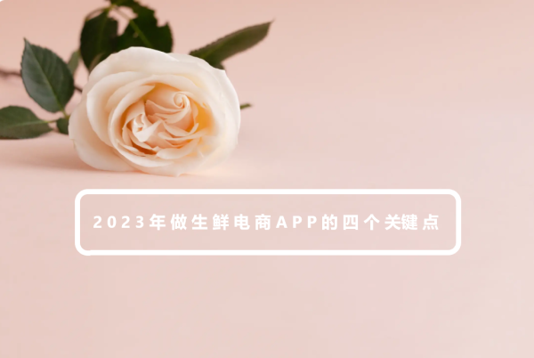 2023年做生鲜电商APP的四个关键点