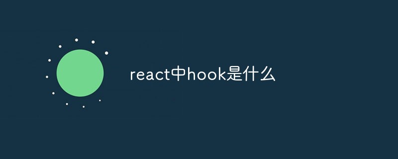 在react中hook是什么意思？